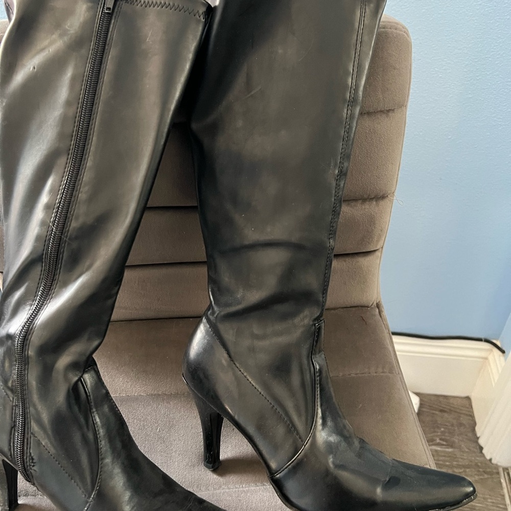 Knee-high black boots